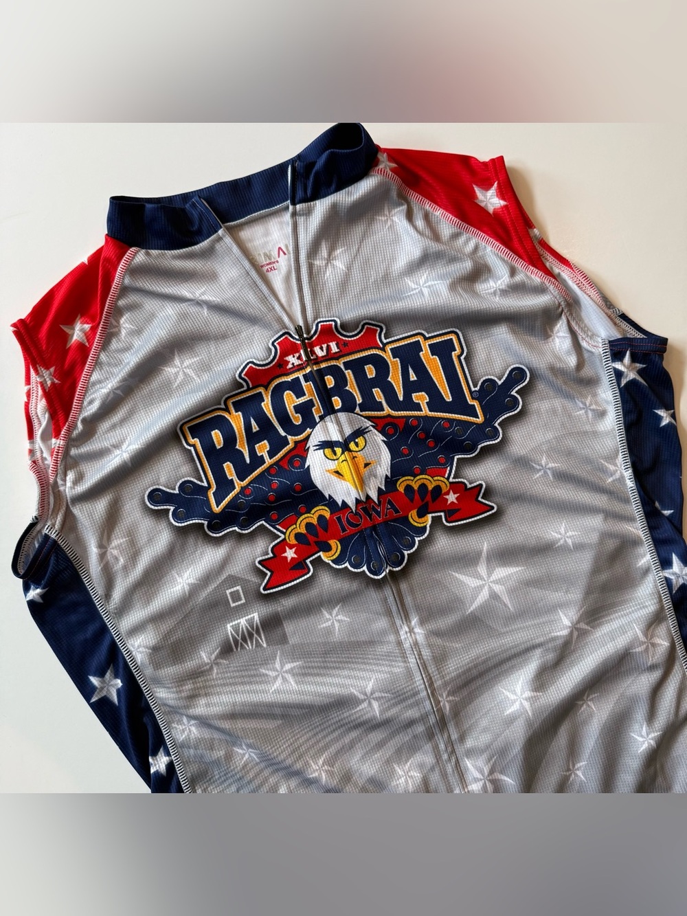 Primal Ragbrai XLVI Women’s 4XL Sleeveless Full Zip Cycling Jersey Biking Iowa